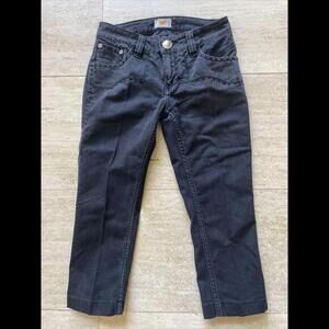 Antik Denim Jeans Size 27 Embroidered Western Capri Distressed